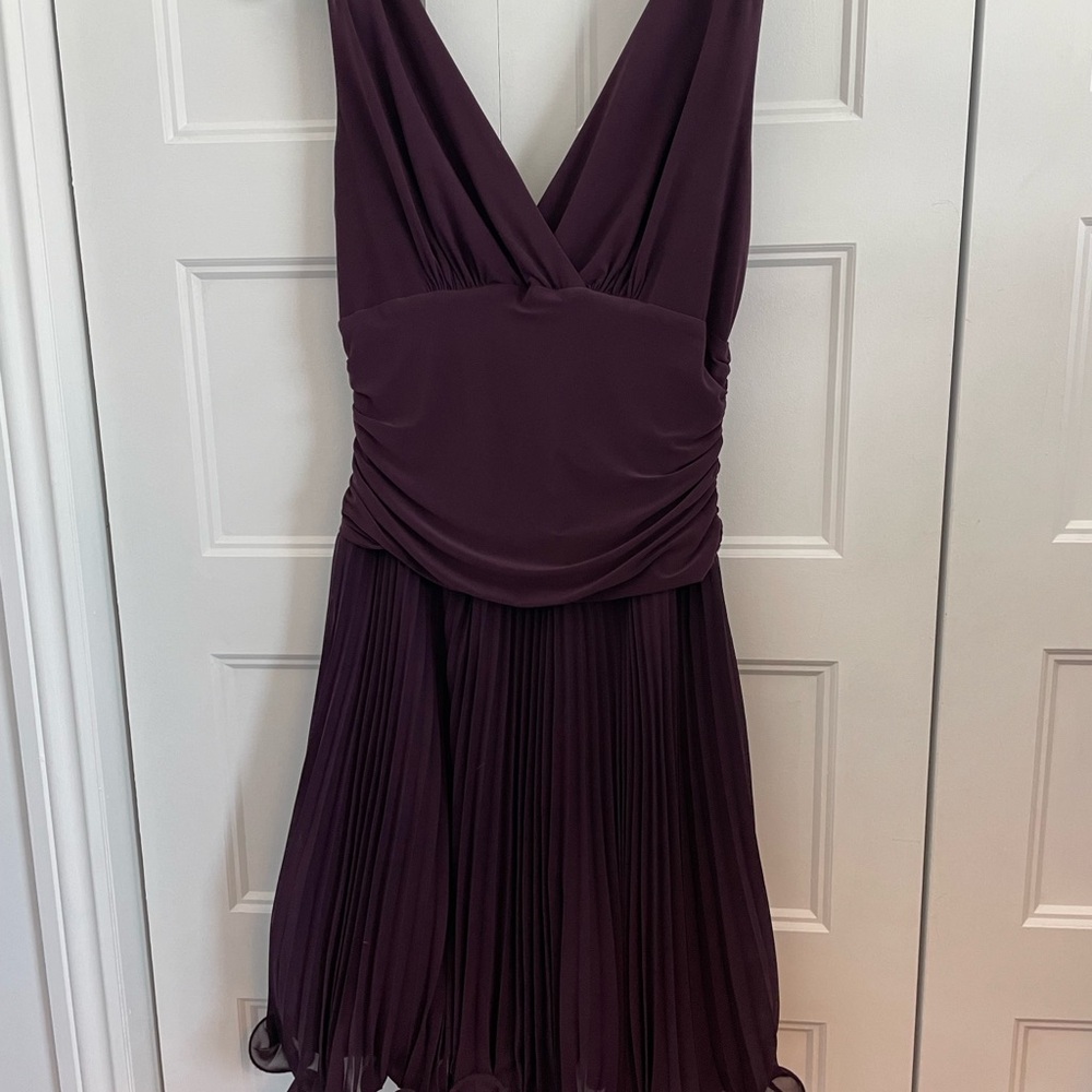 Elegant Plum Sleeveless Dress
